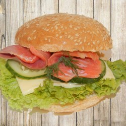 Гамбургер із сьомгою