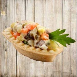 Тарталетки із салатом "Буржуа"