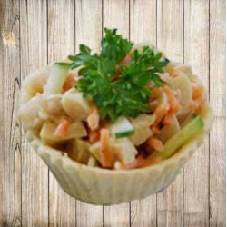 Тарталетки із салатом "Пікантний"