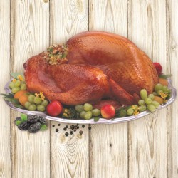 Індичка запечена з яблуками та чорносливом